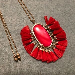 Kendra Scott Red Pendant Necklace